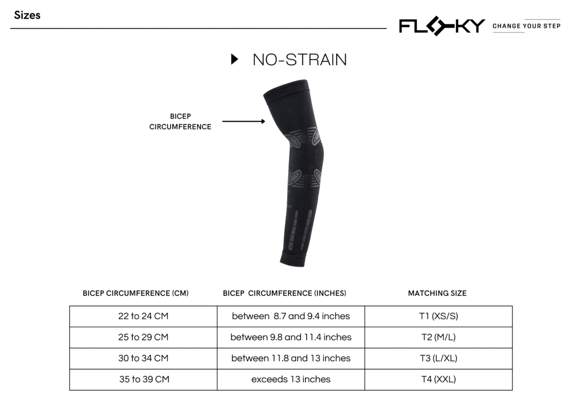 Floky SA - No Strain Sleeve Size Chart