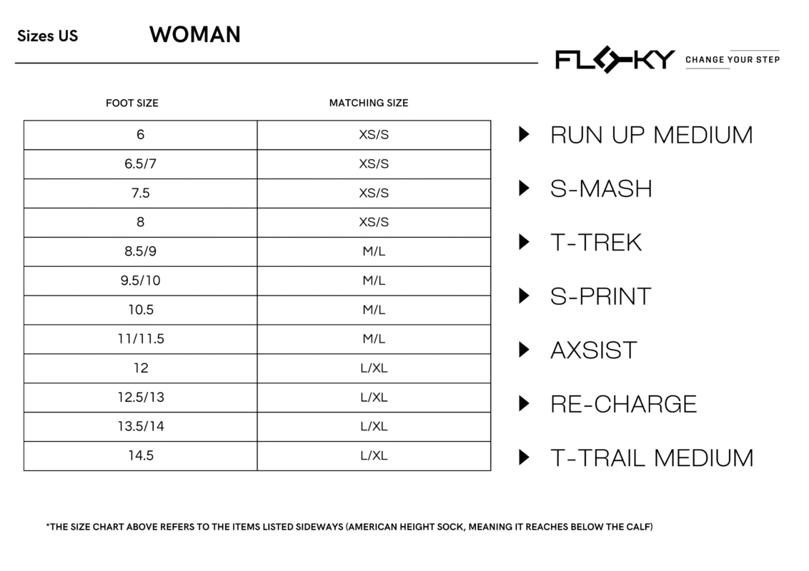 Floky SA - Foot Size Chart Woman