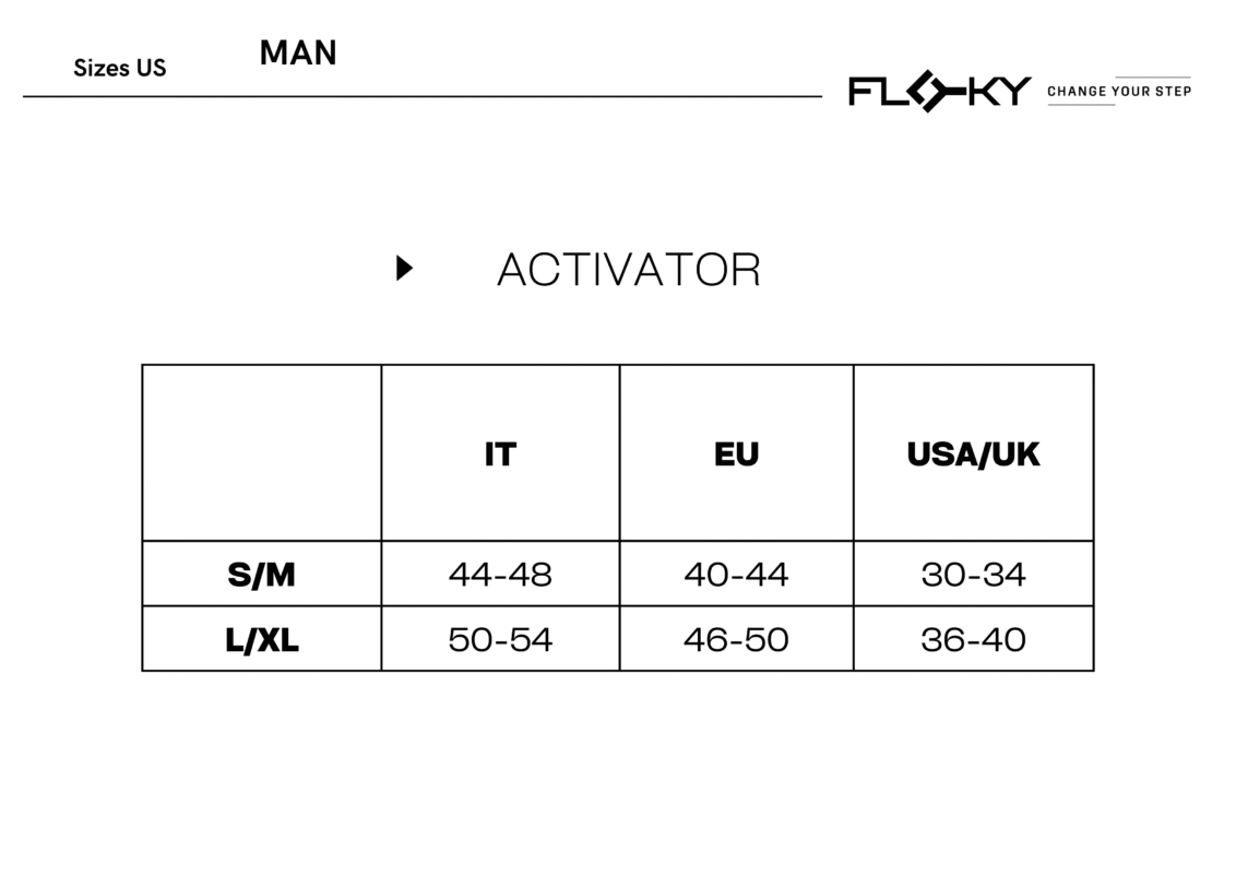 Floky SA - Pants - Size Chart Man