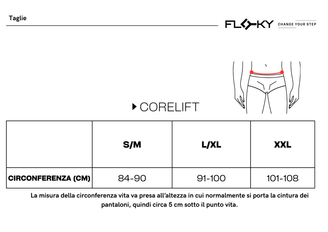 Floky SA - Core Lift - Size Chart